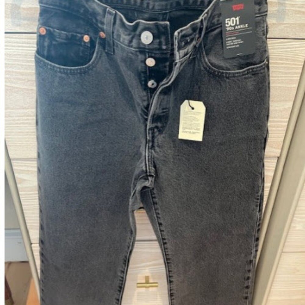 Levi's 501 90s ankle jean, black 26x27